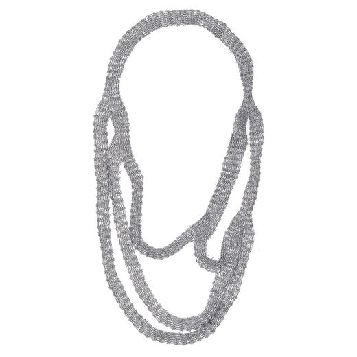 3 Strand silver knit necklace by Milena Zu